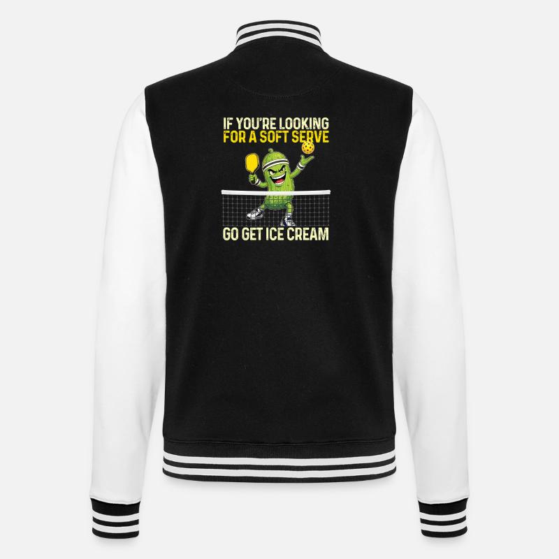 Softserver Cream Pickleball - College-Sweatjacke - Schwarz/Weiß