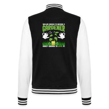 Skilled Crazy Gardener - College Sweat Jacket - black/white - Back - Marisol (170cm)