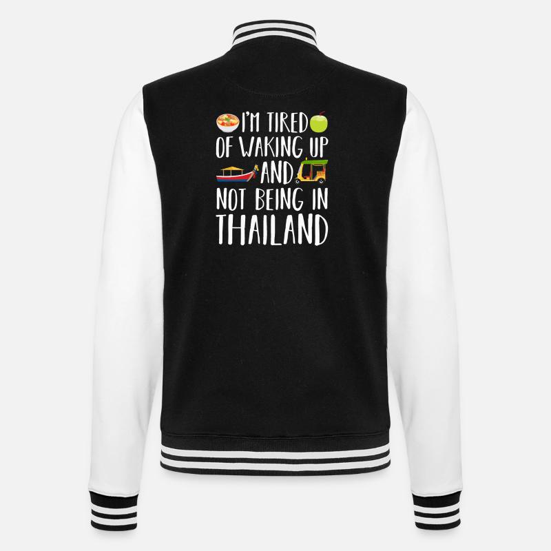 Thaïlande - Veste Teddy - noir/blanc