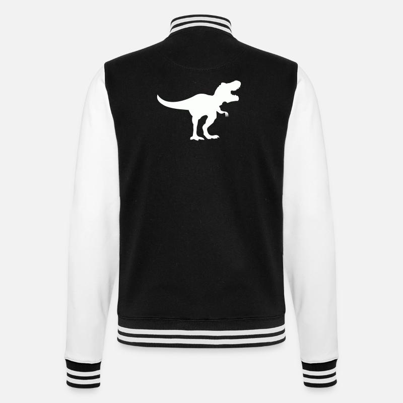 dinosaurier_trex - Veste Teddy - noir/blanc