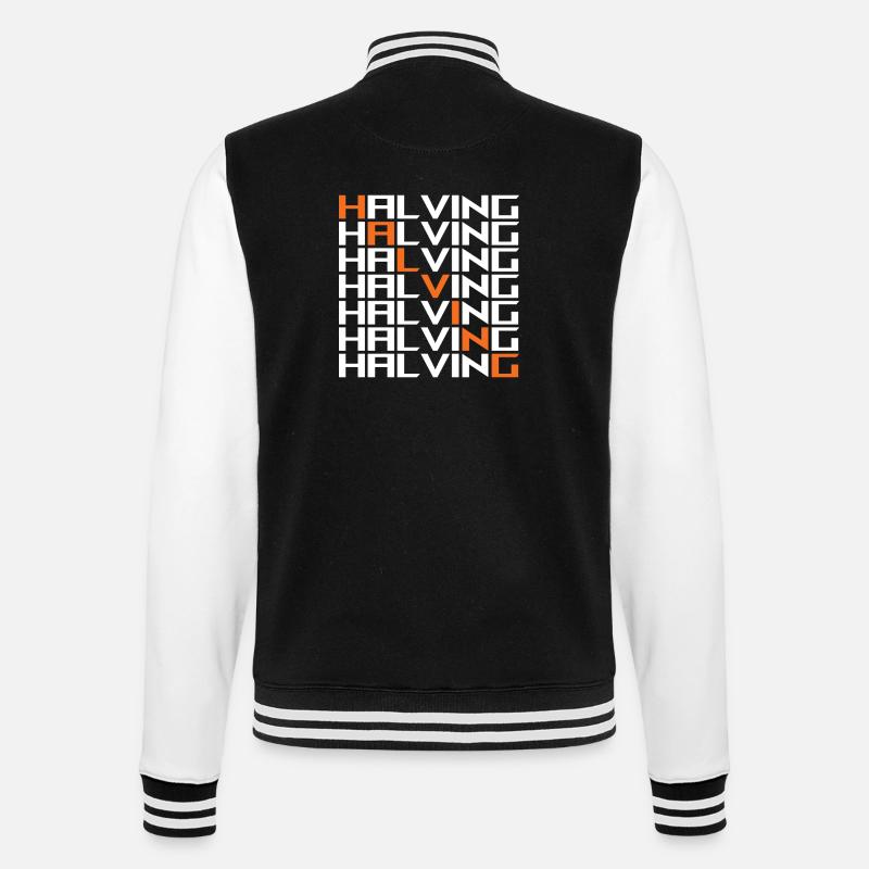 Réduire de moitié Bitcoin - Veste Teddy - noir/blanc