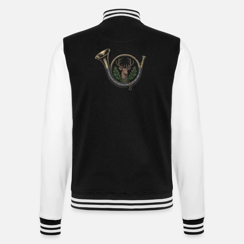 bugle - College Sweat Jacket - black/white