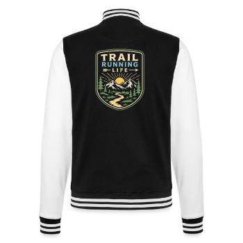Trailrunning-Leben - College-Sweatjacke - Schwarz/Weiß - Hinten - Marisol (170cm)