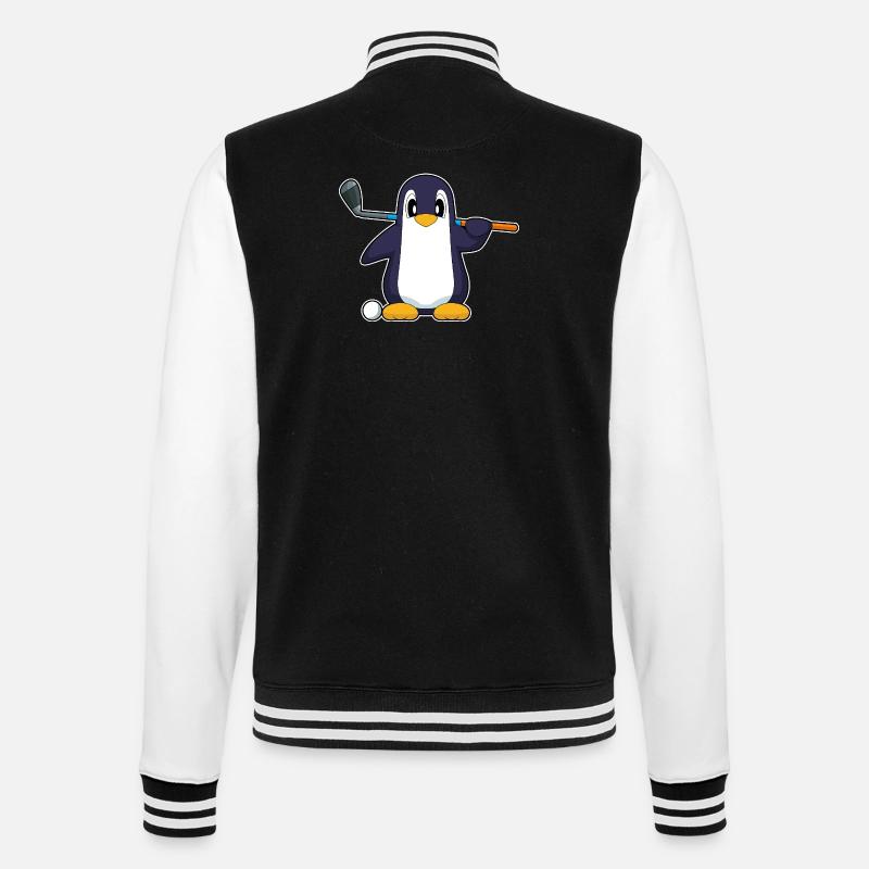 Pinguin Golf Golfschläger - College-Sweatjacke - Schwarz/Weiß