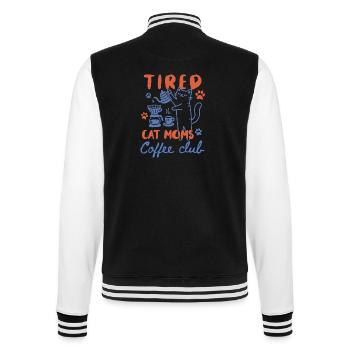 Tired Cat Moms Coffee Club - College Sweat Jacket - black/white - Back - Marisol (170cm)