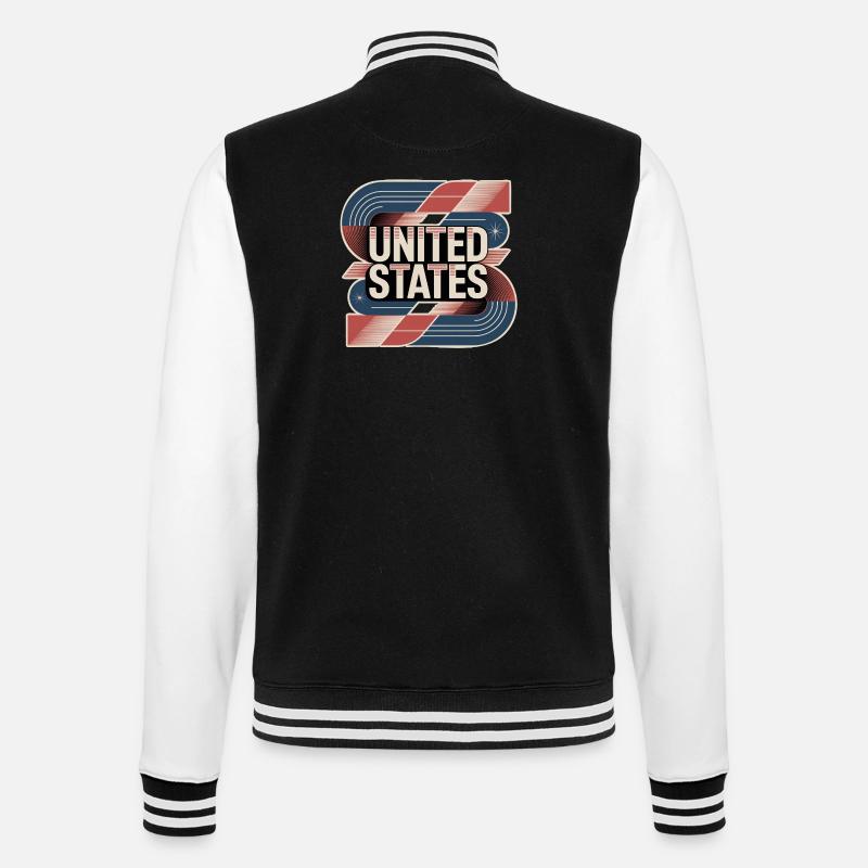 États-Unis - Veste Teddy - noir/blanc