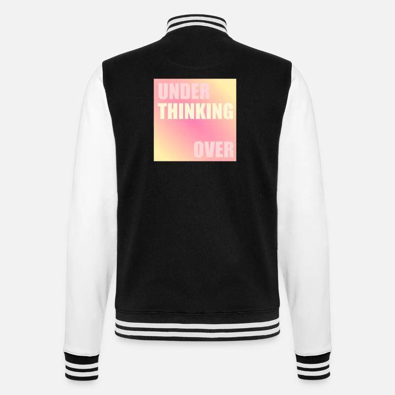 Thinking - College Sweat Jacket - black/white