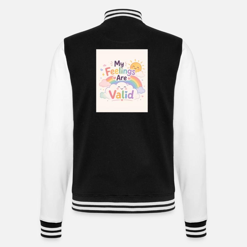 Mes Sentiments Sont Validés - Veste Teddy - noir/blanc