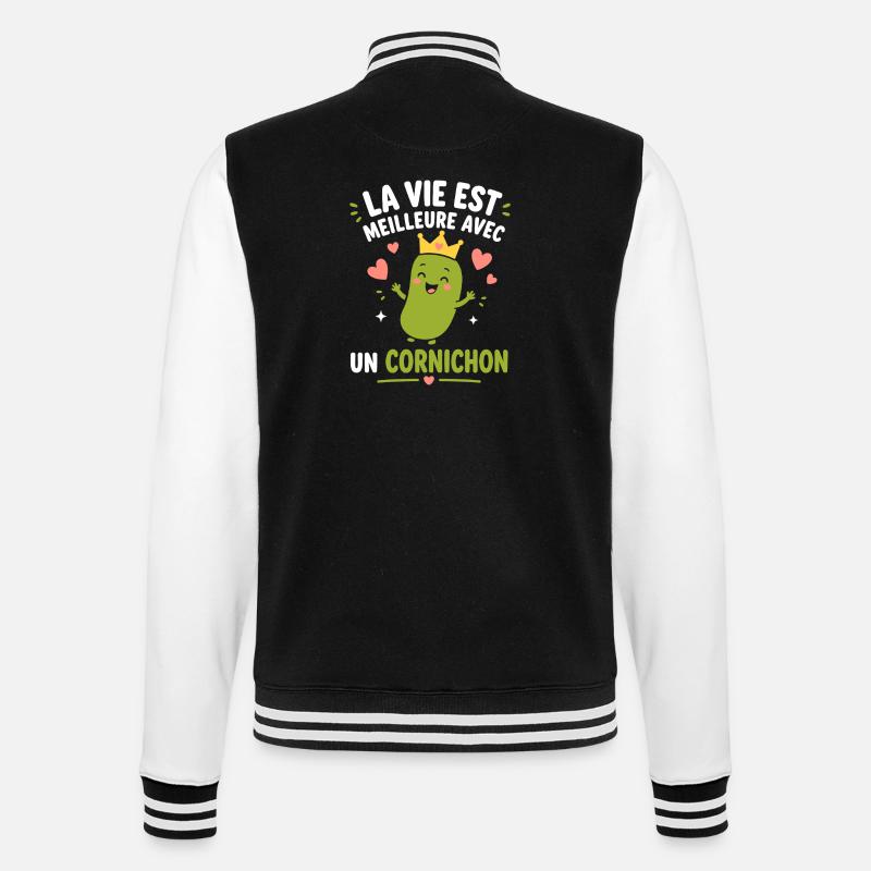 Cornichon - Veste Teddy - noir/blanc