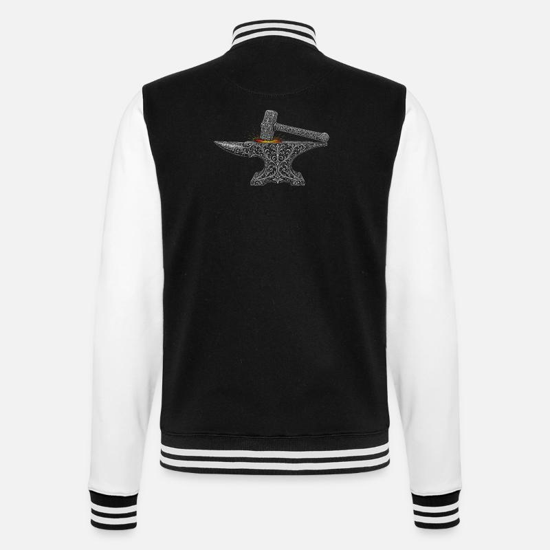 blacksmith - College Sweat Jacket - black/white