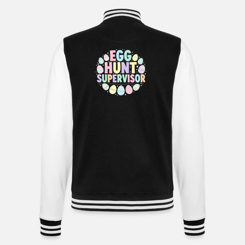 Easter Egg Overseer - College Sweat Jacket - black/white