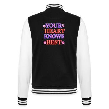 Your heart knows best - College Sweat Jacket - black/white - Back - Marisol (170cm)