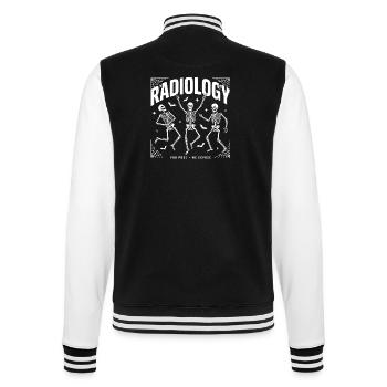 X-ray Skeleton Dance Illustration - College Sweat Jacket - black/white - Back - Marisol (170cm)