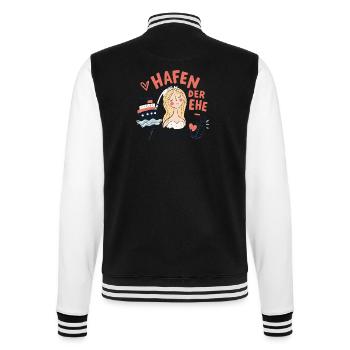 Hafen der Ehe - Die Braut - College-Sweatjacke - Schwarz/Weiß - Hinten - Marisol (170cm)