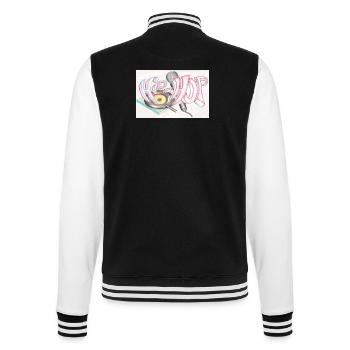 Hip-hop, graffiti et disques vinyles - Veste Teddy - noir/blanc - Dos - Marisol (170cm)