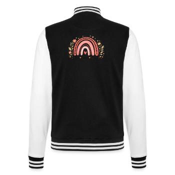 Un cadeau de thérapeute arc-en-ciel pour un professionnel de santé - Veste Teddy - noir/blanc - Dos - Marisol (170cm)