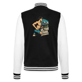 Ultra Trail Running  - College Sweat Jacket - black/white - Back - Marisol (170cm)