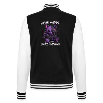 Pastel Goth Soft Goth Gaming Gamer - College Sweat Jacket - black/white - Back - Marisol (170cm)