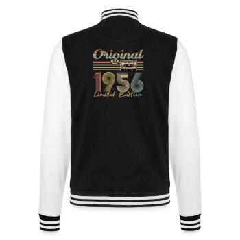 70e anniversaire, 70 ans - Veste Teddy - noir/blanc - Dos - Marisol (170cm)
