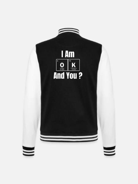 Je vais bien, et toi ? T-shirt | Graphique OK du tableau périodique - Veste Teddy - noir/blanc
