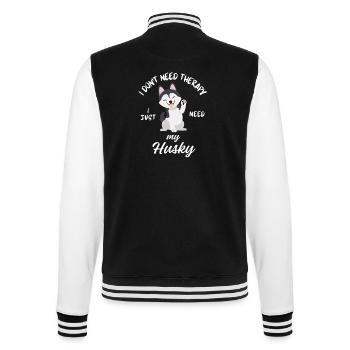 Husky Therapy Dog - College Sweat Jacket - black/white - Back - Marisol (170cm)