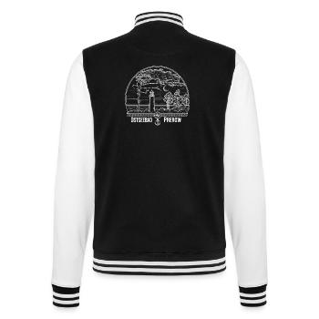 Leuchtturm Darßer Ort - Ostseebad Prerow Darß - College-Sweatjacke - Schwarz/Weiß - Hinten - Marisol (170cm)