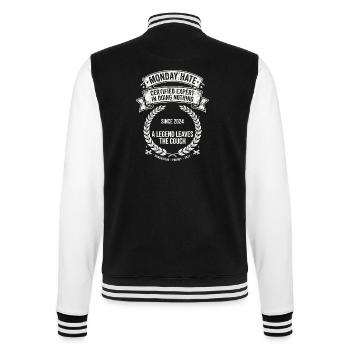 Monday Hate Certified Expert - College Sweat Jacket - black/white - Back - Marisol (170cm)