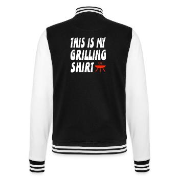 Grill - College Sweat Jacket - black/white - Back - Marisol (170cm)