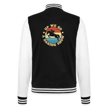 Hobby Horse Rider Up We Go English Riding Horse - College Sweat Jacket - black/white - Back - Marisol (170cm)
