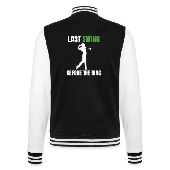 Golf Bachelor Party - College Sweat Jacket - black/white - Back - Marisol (170cm)