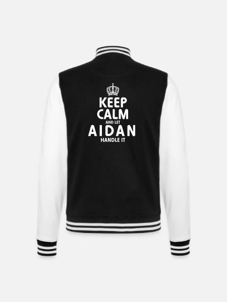 AIDAN Handle It - College Sweat Jacket - black/white