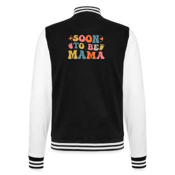Soon To Be Mama - College Sweat Jacket - black/white - Back - Marisol (170cm)