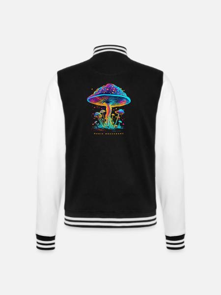 MAGIC MUSHROOM - College-Sweatjacke - Schwarz/Weiß
