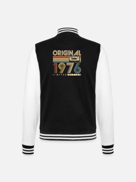 Original 1976 Jahrgang Vintage Geburtstag Geschenk - College-Sweatjacke - Schwarz/Weiß