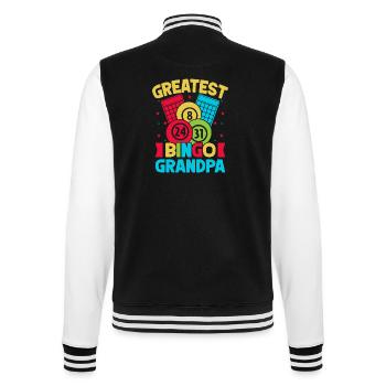 Bingo Game Greatest Bingo Grandpa Bingo - College-Sweatjacke - Schwarz/Weiß - Hinten - Marisol (170cm)
