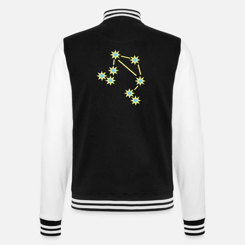 Sternzeichen Waage - College-Sweatjacke - Schwarz/Weiß