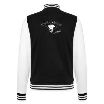 Wir grillen jetzt kinder! - College-Sweatjacke - Schwarz/Weiß - Hinten - Marisol (170cm)