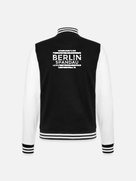 Berlin Spandau (Vintage/Weiß) - College-Sweatjacke - Schwarz/Weiß