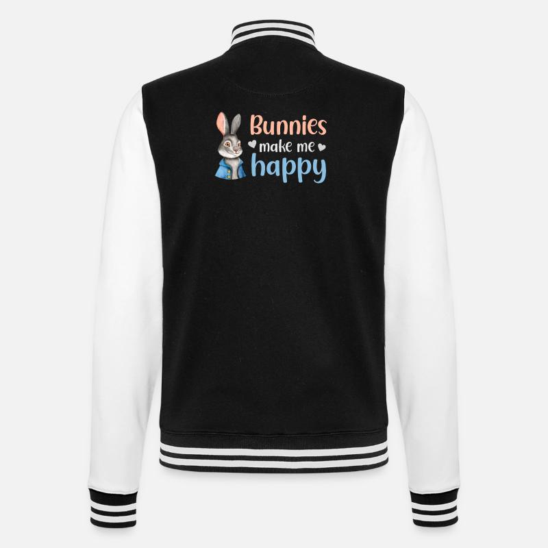 Rabbit Rabbit - College Sweat Jacket - black/white