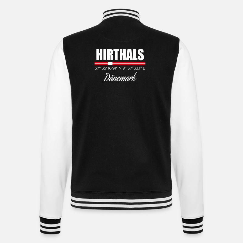 Hirthals - College Sweat Jacket - black/white