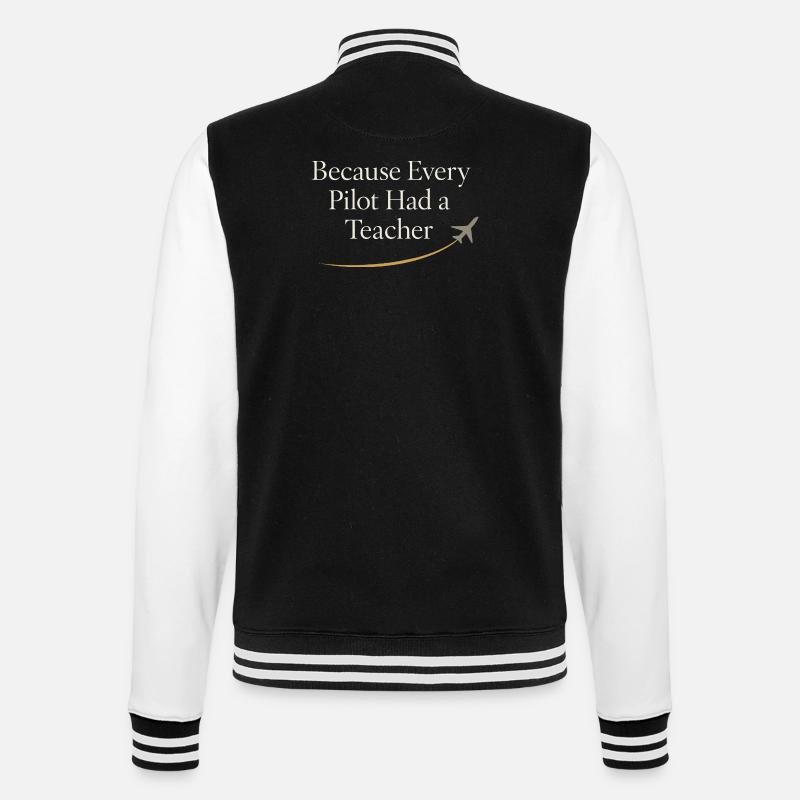 Fluglehrer Cfi Pilot Luftfahrtlehrer - College-Sweatjacke - Schwarz/Weiß