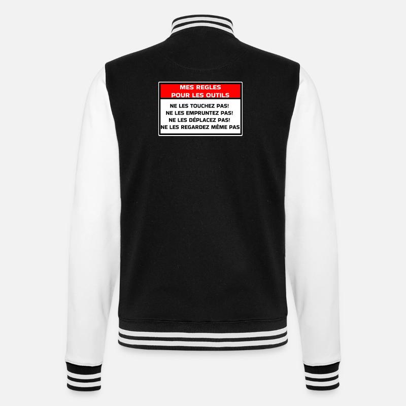 My rules for tools - College Sweat Jacket - black/white