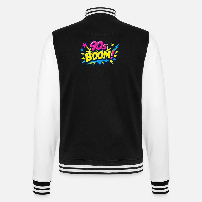 90s Boom Comic Explosion - College Sweat Jacket - black/white