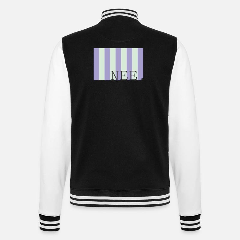 Nee Pastel Stripe Font - College Sweat Jacket - black/white