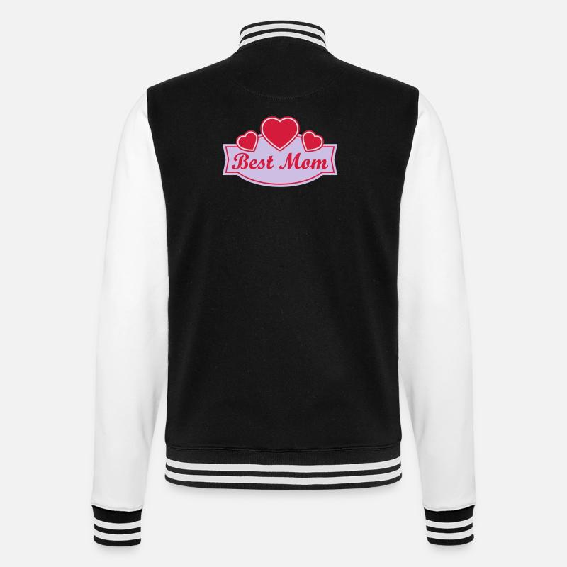 La meilleure maman - Veste Teddy - noir/blanc