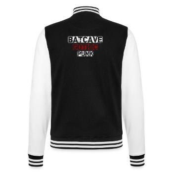 Batcave Gothic Punk - College-Sweatjacke - Schwarz/Weiß - Hinten - Marisol (170cm)