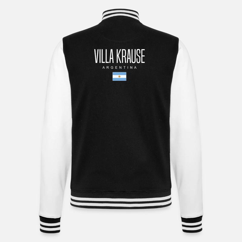 Villa Krause Argentine Argentin - Veste Teddy - noir/blanc