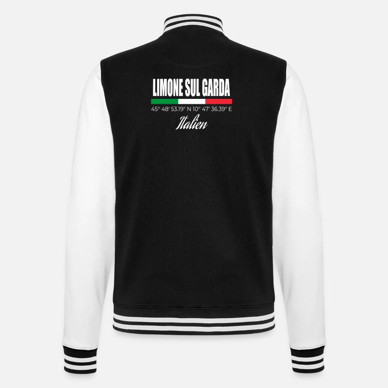 Limone sul Garda - Veste Teddy - noir/blanc