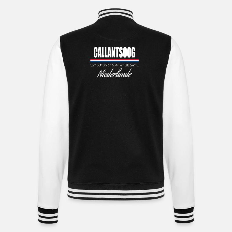 Callantsoog - College-Sweatjacke - Schwarz/Weiß