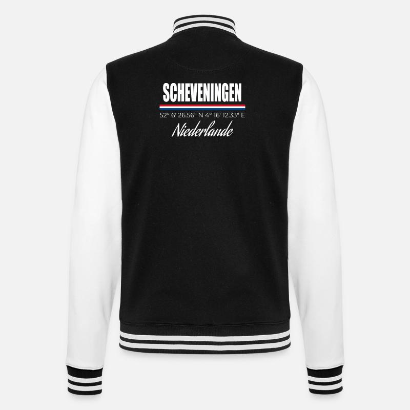 Scheveningen - College-Sweatjacke - Schwarz/Weiß